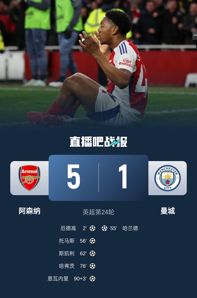 硬氣槍手無(wú)畏強敵！阿森納本賽季5-1碾壓曼城，3-0完勝皇馬